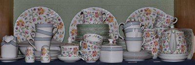Lot 126 - A Minton Haddon Hall part tea and dinner service and a Royal Doulton Etude part tea and dinner...