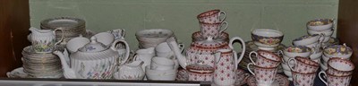 Lot 139 - Tea wares including Ainsley 'Wild Tudor', Royal Grafton, Spode and Paragon 'Pompadour' (one one...