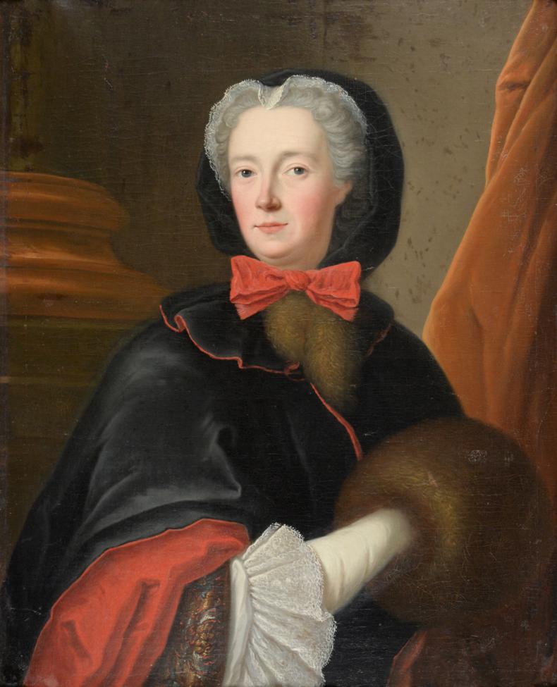 Lot 73 - Follower of Jean Marc Nattier (1685-1766) Portrait of an elegant lady, reputedly Marquise De...