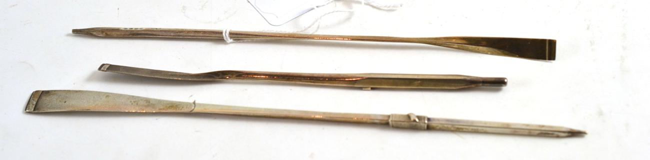 Lot 157 - Three silver oars