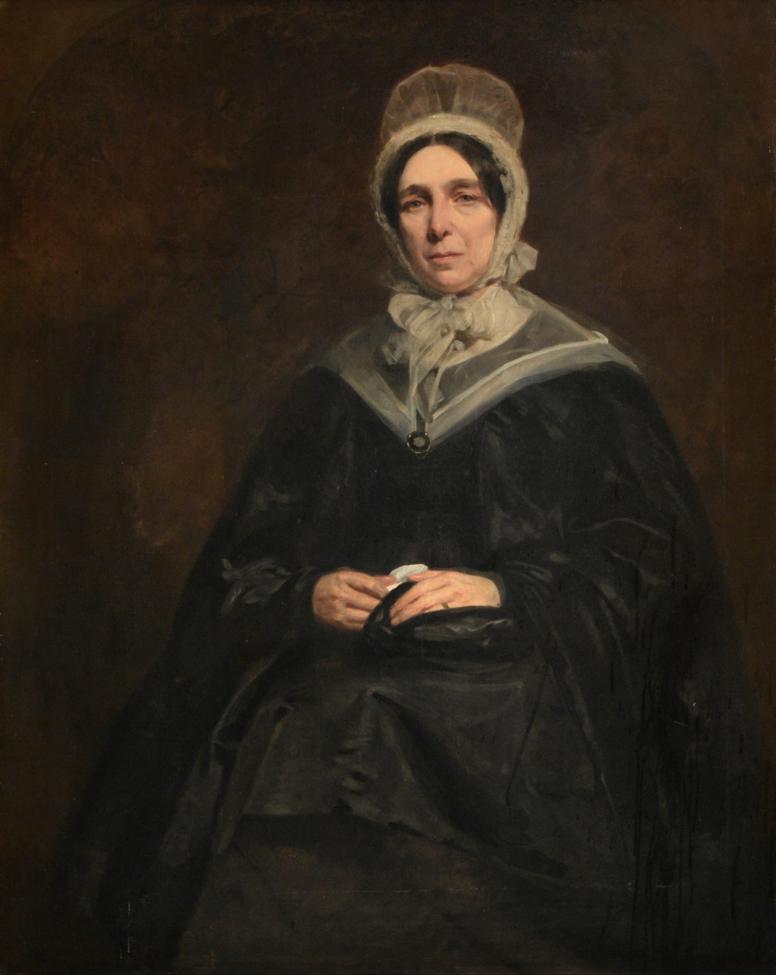 Lot 78 - Follower of Sir Henry Raeburn (1756-1823)  Portrait of a lady, three quarter length seated, wearing