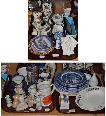 Lot 212 - Three trays of decorative ceramics including assorted jugs, etc