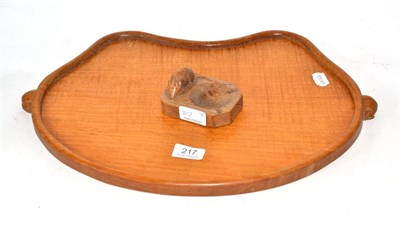 Lot 217 - A Robert ";Mouseman"; Thompson tray and ash tray