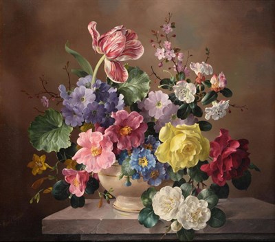 Lot 83 - Harold Clayton (1896-1979)  "Flowers in a Vase " Signed, oil on canvas, 44cm by 49cm...