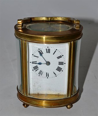 Lot 228 - Vintage French oval carriage timepiece