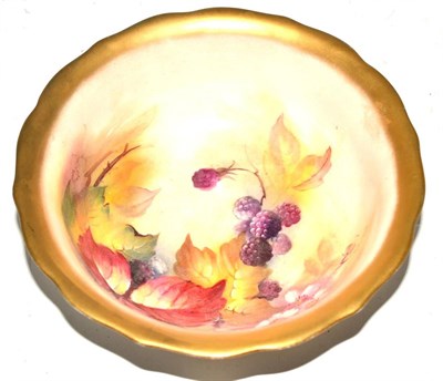 Lot 238 - Royal Worcester bramble painted bowl
