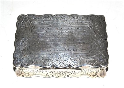 Lot 247 - A silver snuff box, Birmingham 1821
