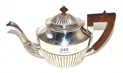 Lot 249 - A Portugese silver teapot, 2nd standard (833) mark