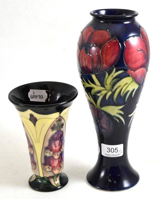 Lot 305 - Two modern Moorcroft vases (seconds)