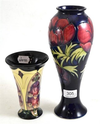 Lot 305 - Two modern Moorcroft vases (seconds)