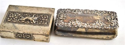 Lot 359 - Two embossed silver boxes