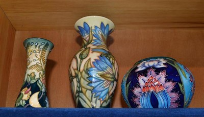Lot 393 - Three modern Moorcroft vases