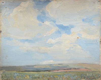 Lot 104 - Florence Adelina Hess WIAC (1891-1974) Extensive summer landscape Signed in pencil, oil on...