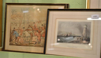 Lot 445 - After Henry Alken, Crowding at a Gap, and A Cheque, a pair of prints together with a print...