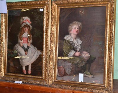 Lot 494 - A pair of Pear's prints of a young girl and boy, in gilt frames