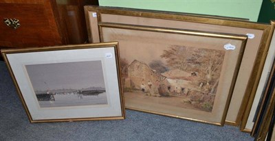 Lot 499 - Two hunting prints ";A Capital Finish"; and ";A Friendly Mount";, watercolour by Mike Hendy and...