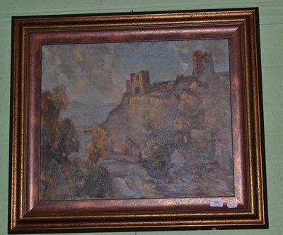 Lot 504 - Amson? view of Richmond Castle, oil on canvas