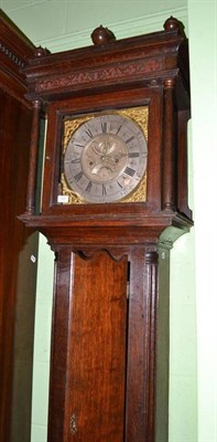 Lot 620 - An oak eight day longcase clock, dial bearing inscription Thos Lister, Luddeneden, with date...