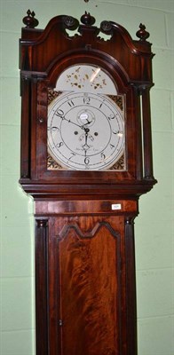 Lot 624 - Mahogany eight day longcase clock by J Bayley Newcastle-under-Lyme