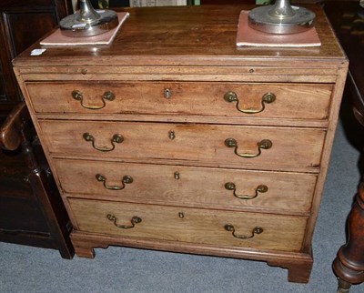 Lot 636 - George III mahogany dressing chest with brushing slide