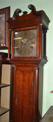 Lot 648 - A thirty hour longcase clock, dial signed W Ewbank, Elland, with weight, no pendulum