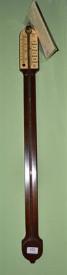 Lot 653 - A modern mahogany stick barometer by Comitti & Son