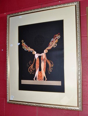 Lot 677 - After Erté, ";Kiss of Fire";, a colour reproduction