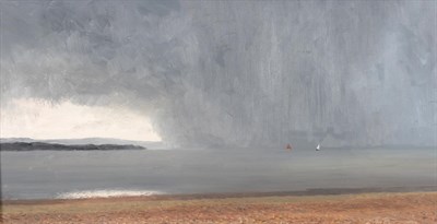 Lot 130 - Richard Eurich OBE, RA (1903-1992) Hailstorm on the Solent Signed, signed, inscribed and dated...