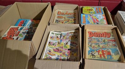 Lot 698 - A large collection of Beano and Dandy comics and annuals