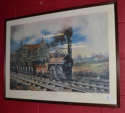 Lot 700 - J E Wigston Print ";The 5:20 Thru Stockton"; (1975) signed by the artist and numbered 5/30,...