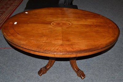 Lot 703 - Late 19th century inlaid mahogany table