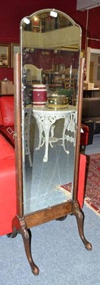 Lot 713 - A cheval mirror