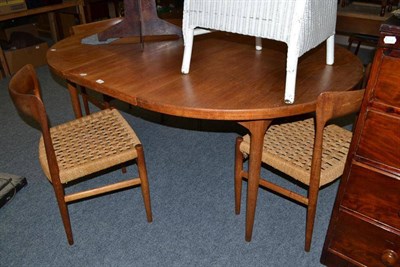 Lot 722 - Danish 1960s Rosengaarden table and four chairs