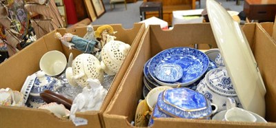 Lot 756 - A quantity of ceramics including Christmas plates, Ringtons, Spode etc (in four boxes)