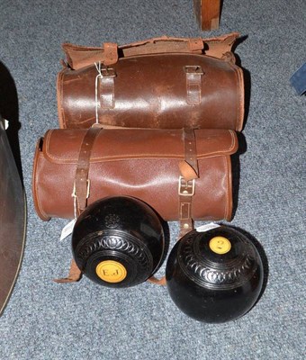 Lot 773 - Three sets of lawn bowls