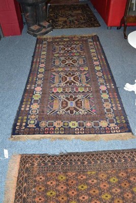 Lot 813 - An unusual Balouch rug, Afghan Frontier, the compartmentalised field of mythical animals...