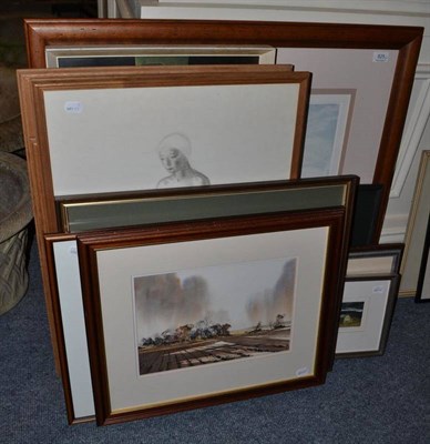 Lot 825 - Rob Hendry, Landscape, signed, watercolour, together with a further watercolour by the artist and a