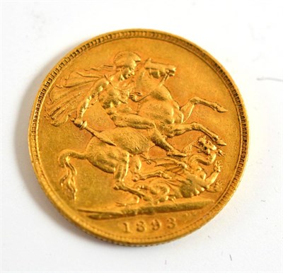 Lot 10 - A gold sovereign, 1893
