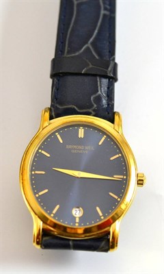 Lot 15 - A plated gentleman's wristwatch, signed Raymond Weil, Geneve
