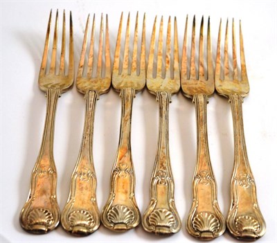 Lot 24 - Six silver forks