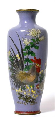 Lot 157 - A Japanese Cloisonné Enamel Vase and Cover, early 20th century, of ovoid form with flared rim,...