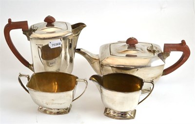 Lot 69 - A silver four piece tea service, Frank Crabb & Sons Ltd, Sheffield, 1958