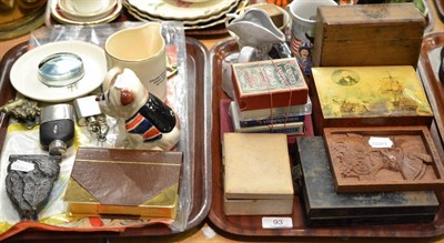 Lot 93 - A collection of Nelson and Churchill related memorabilia, etc (on two trays)