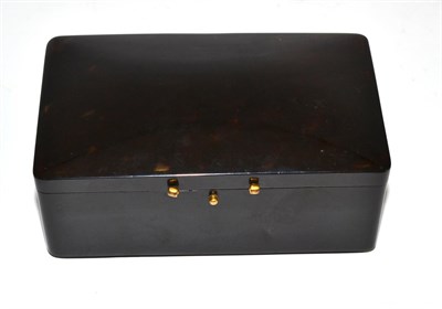 Lot 117 - A tortoiseshell box with gilt metal hinges