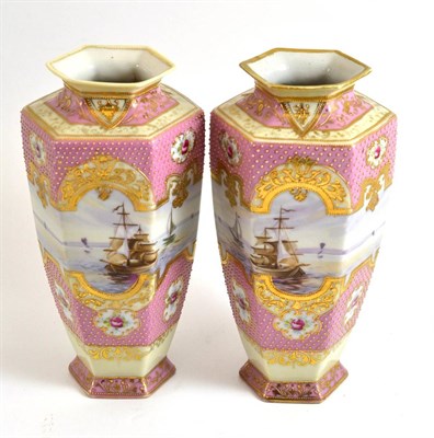 Lot 145 - A pair of Noritake vases