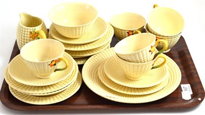 Lot 167 - Circa 1930s Clarice Cliff 'Corn Cob' moulded tea service