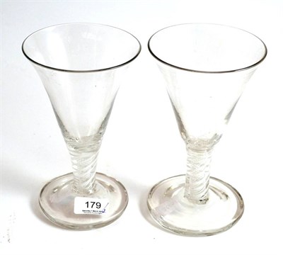 Lot 179 - A pair of large spiral twist glasses