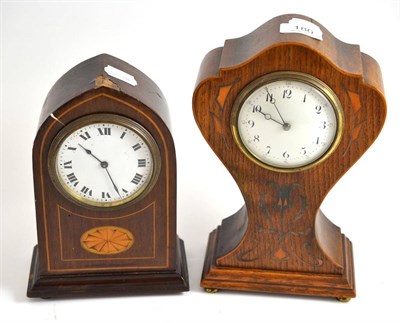 Lot 180 - Two inlaid mantel timepieces