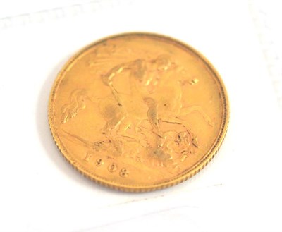 Lot 191 - A 1908 half sovereign