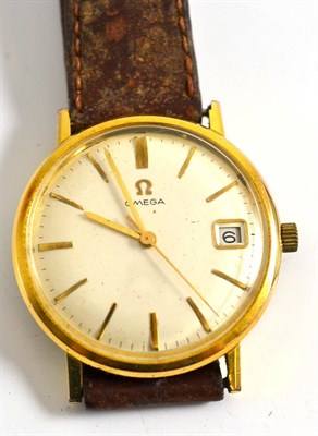 Lot 208 - A stainless steel and gold plated wristwatch, signed Omega